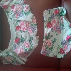 River island off the shoulder two piece bathing suit woman size medium